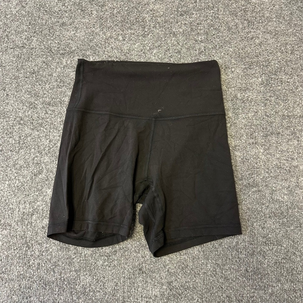 Lululemon Shorts Womens Size 4 Black High Waisted Biker Athletic Yoga Gym 60324